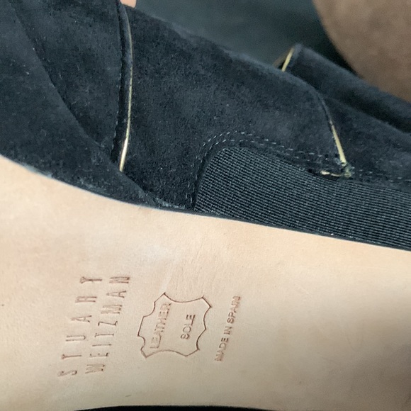 Stuart Weitzman slits suede platform black size 8m - Picture 9 of 9